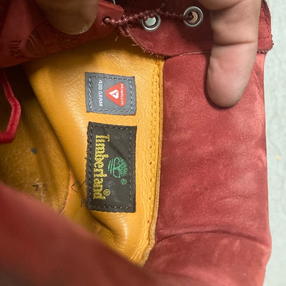 Timberland A1149 Red Leather Boots Men
